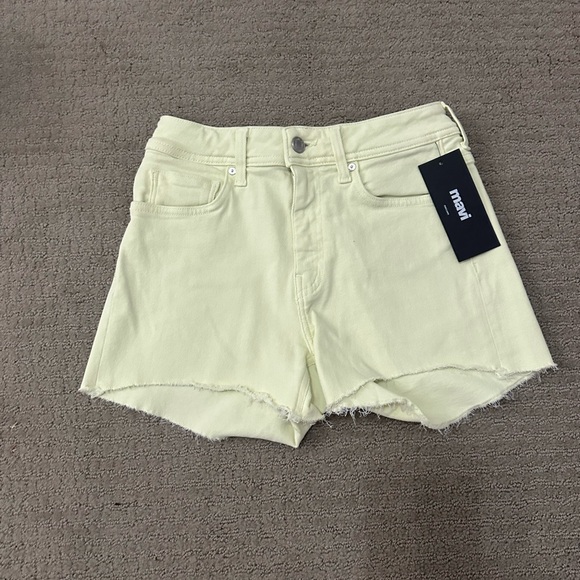 Mavi Rosie Denim Shorts in Sherbert Green - Picture 6 of 7